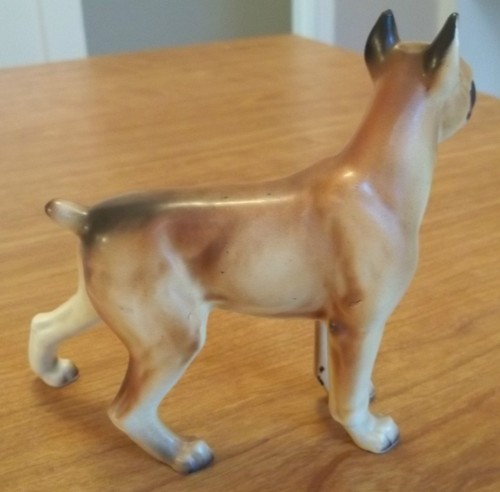 Vintage Porcelain Boxer Dog Figurine I260 - Picture 3 of 4