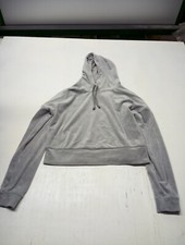 EUC Women's SO The Lounge Life Softest Hoodie L/S Cropped Gray Size Small