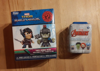 2 Marvel Avengers und Thor Ragnarok Mystery Figuren_Bobble head + Erazer