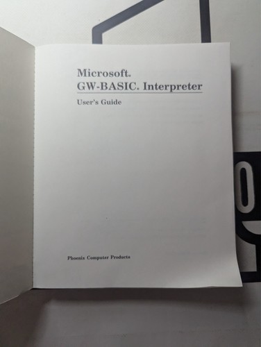 Microsoft GW-BASIC User's Guide and User's Reference 1988 Paperback Vintage! - Picture 5 of 5