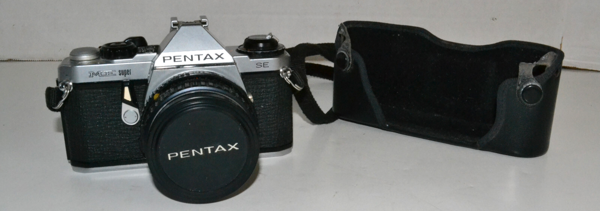 Pentax ME Super SE 35mm SLR Film Camera SMC Pentax 50mm f1:2 Lens  Tested/Works
