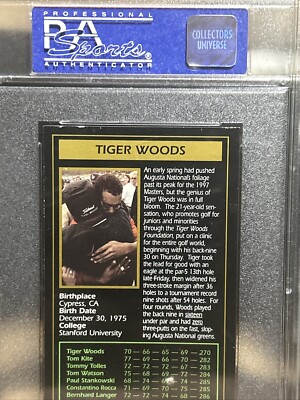 1997 1998 Grand Slam Ventures TIGER WOODS The Masters