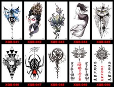 8 X Men Temporary Tattoos Body Arm Tattoo Sticker Half Sleeve Fake WaterproofUS 