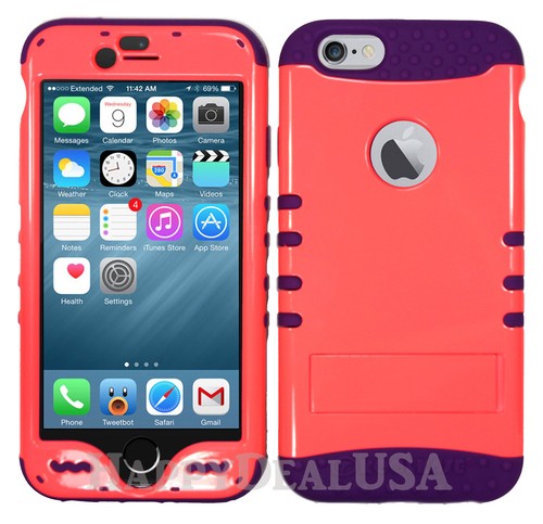 Funda protectora de silicona de impacto híbrido KoolKase para Apple iPhone 6/6S - melocotón (P) - Imagen 4 de 12