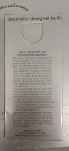 Satco 02713 - 25C15 S2713 C15 Decor Candle Light Bulb - Picture 4 of 5