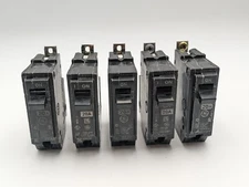 5 Pc GE General Electric THQB1120 Circuit Breaker 20A 1P 10kA THQB 120/240 VAC