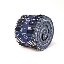 20 -pc It's All NAVY Jelly Roll 2.5" pre-cut 100% cotton fabric quilting strips