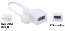 BT Socket to RJ11 Plug Telephone Line Adapter SKY or Virgin Modem Hub Converter 