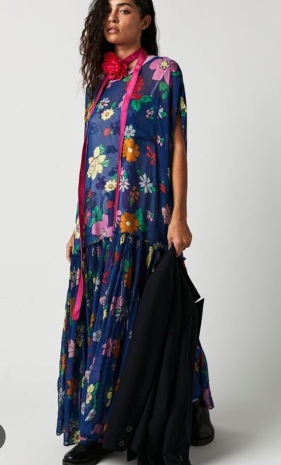 Смелое макси-платье с цветочным принтом Free People Mina XS