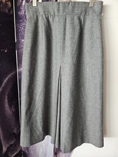 BROOKS BROTHERS Women's Vintage Gray Pleat Front A Line Wool Below Knee Skirt 4