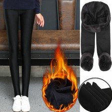Winter Women Thick Fleece Leggings Lined Thermal Stretchy Skinny Pants Warm Hot