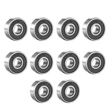 10Pcs 606 2RS Double Rubber Sealed Steel Miniature Deep Groove Ball Bearings