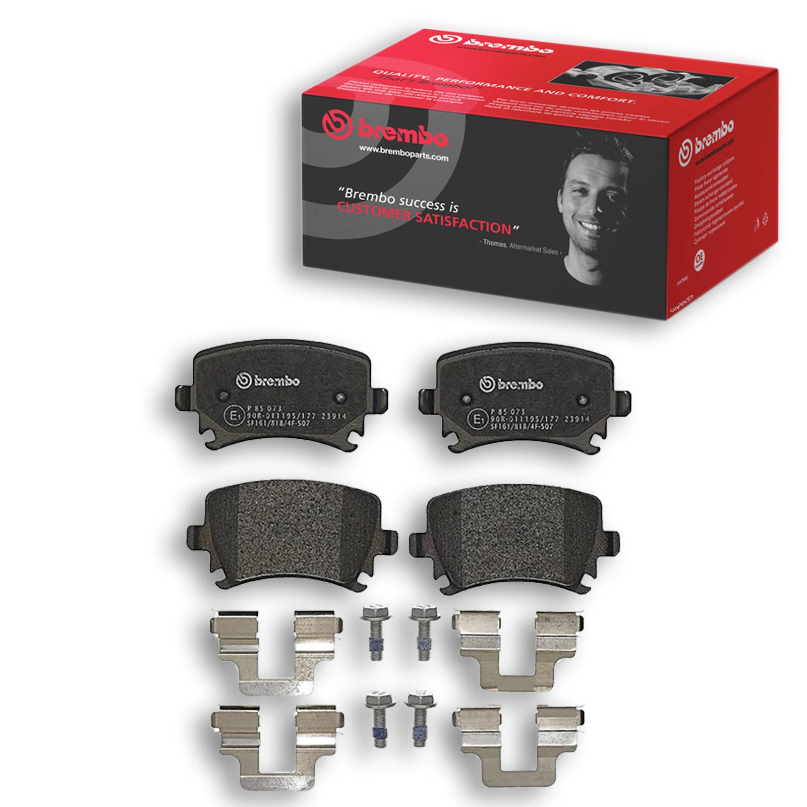 Brake Pads Set fits SEAT ALTEA 5P, 5P1 Rear 1.4 2.0 1.9D 2.0D 2004 on Brembo New - Image 17