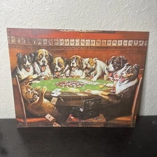 Dogs Poker Night Gambling Hall Card Game Comical Tin Picture Sign Animal Poster