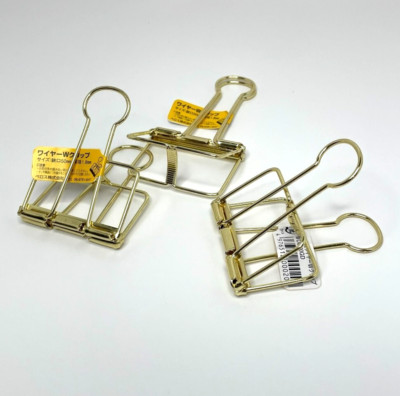 VELOS Draht W Clip 3er Set Big Gold Made in JAPAN Super Extra Large WDC-00GD