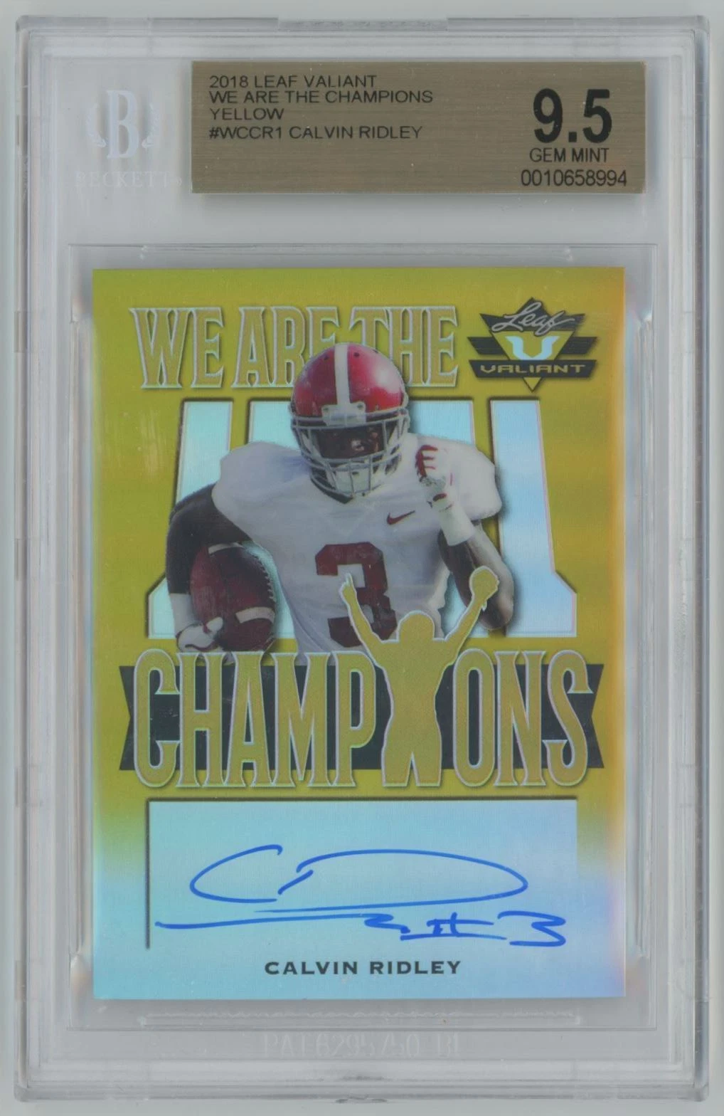 Calvin Ridley Leaf Valiant We Are the Champions Autographs #WCCR1 Base