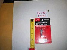 1/2" X 82 DEGREE STEEL 6 FLUTE COUNTERSINK 1/4" HEX SHANK FOR WOOD PLASTIC BRASS