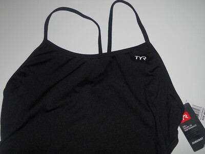 TYR Damen Durafast Controlfit Badeanzug Schwimmanzug UK 40 Größe 16 Schwarz A1