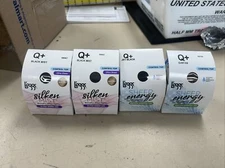 4 L'eggs Silken Mist Control Top Jet BLACK MIST Ultra Sheer Leg Pantyhose Q+