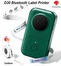 Phomemo D30 Bluetooth Label Maker Machine Portable Barcode Thermal Printer