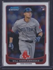 2012 BOWMAN CHROME RC WILL MIDDLEBROOKS #189 RED SOX PADRES