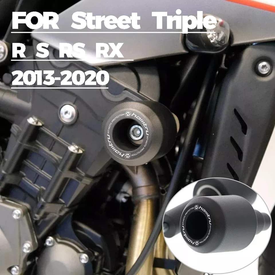 Protector de choque deslizadores de cuadro para Triumph Street Triple R S RS RX 2013-2020 Foto 3 de 4