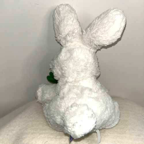 Webkinz bianco soffice marshmallow coniglietto pasquale carota rosa orecchie peluche 6" - Foto 4 di 6