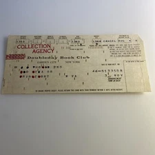 Vintage 1965 Doubleday Book 📕 Club Overdue Library 📚 Notice Memorabilia abb
