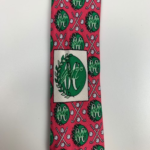 Vineyard Vines Pink Golf Sports Print 100% Silk Tie 3.75 x 61 - Picture 5 of 7