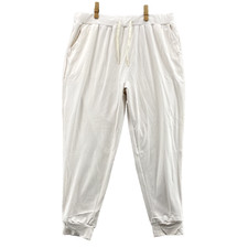 Cozy Earth Bamboo Jogger Women XXL White Athleisure Loungewear Yoga Travel Sweat