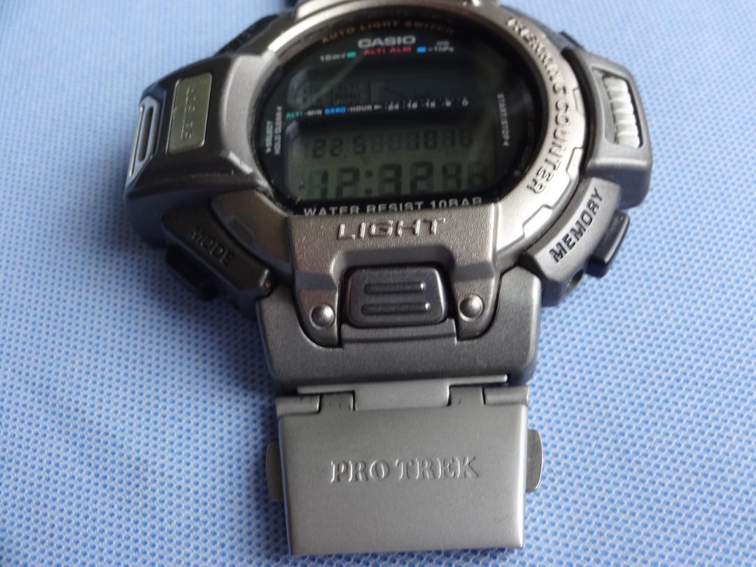 Casio Protrek Prt610 Digital Quartz Men Prt-610 Titanium Casio Protrek Prt610 Digital Quartz Men Prt-610 Titanium