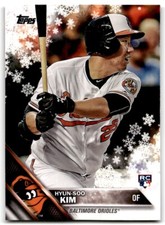 2016 Topps Holiday Baseball Hyun-Soo Kim Rookie Baltimore Orioles #HMW89