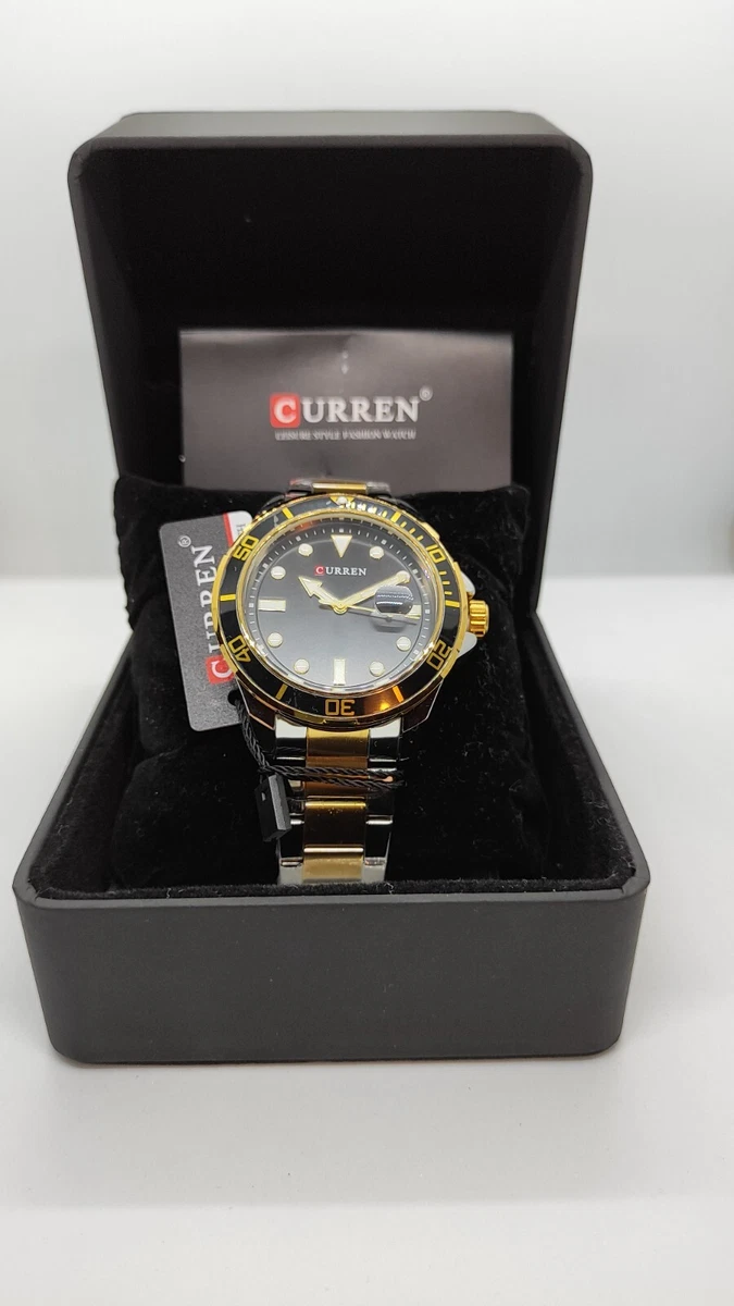 Curren 8314 Orologio Uomo Cronografo - Quadrante Rosso Analogico Con Calendario - Cassa 47mm, Cinturino, Quarzo Giapponese