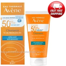 Avene Sun Cleanance Sunscreen SPF50+ 50ml For Oily Skin Exp 01/2027