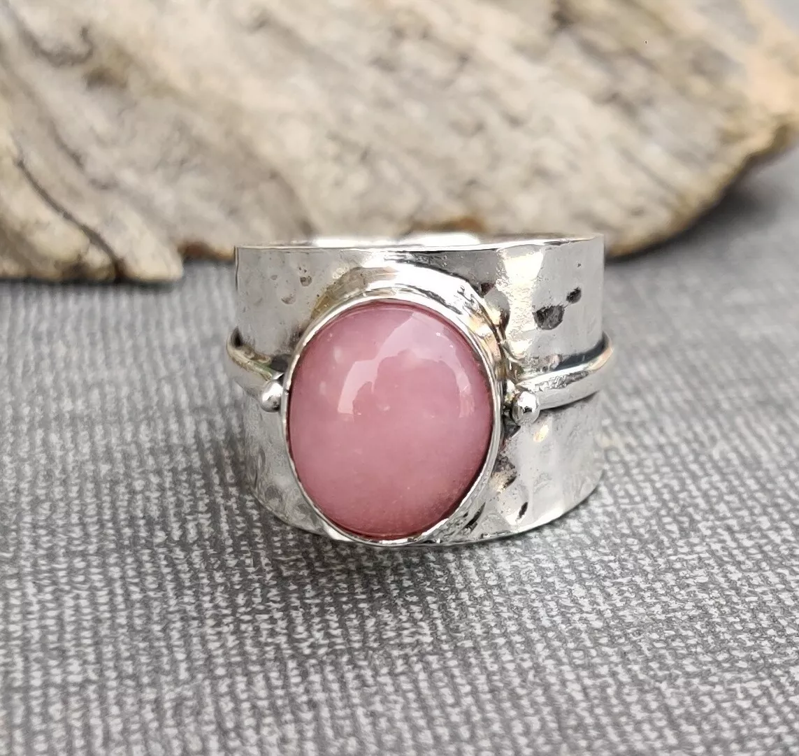 925 silver ring online with pink stone
