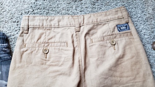 NICE LOT of 2 Boys Shorts Vans Khaki Camo Black Tan Ring of Fire Zip sz- 12 - Picture 5 of 5