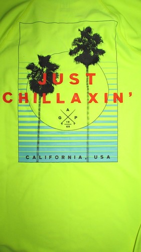 NWT GAP Boys UPF 40+ Long Sleeve Rashguard/Active Yellow/Navy Size XXL (14-16) - Picture 3 of 3