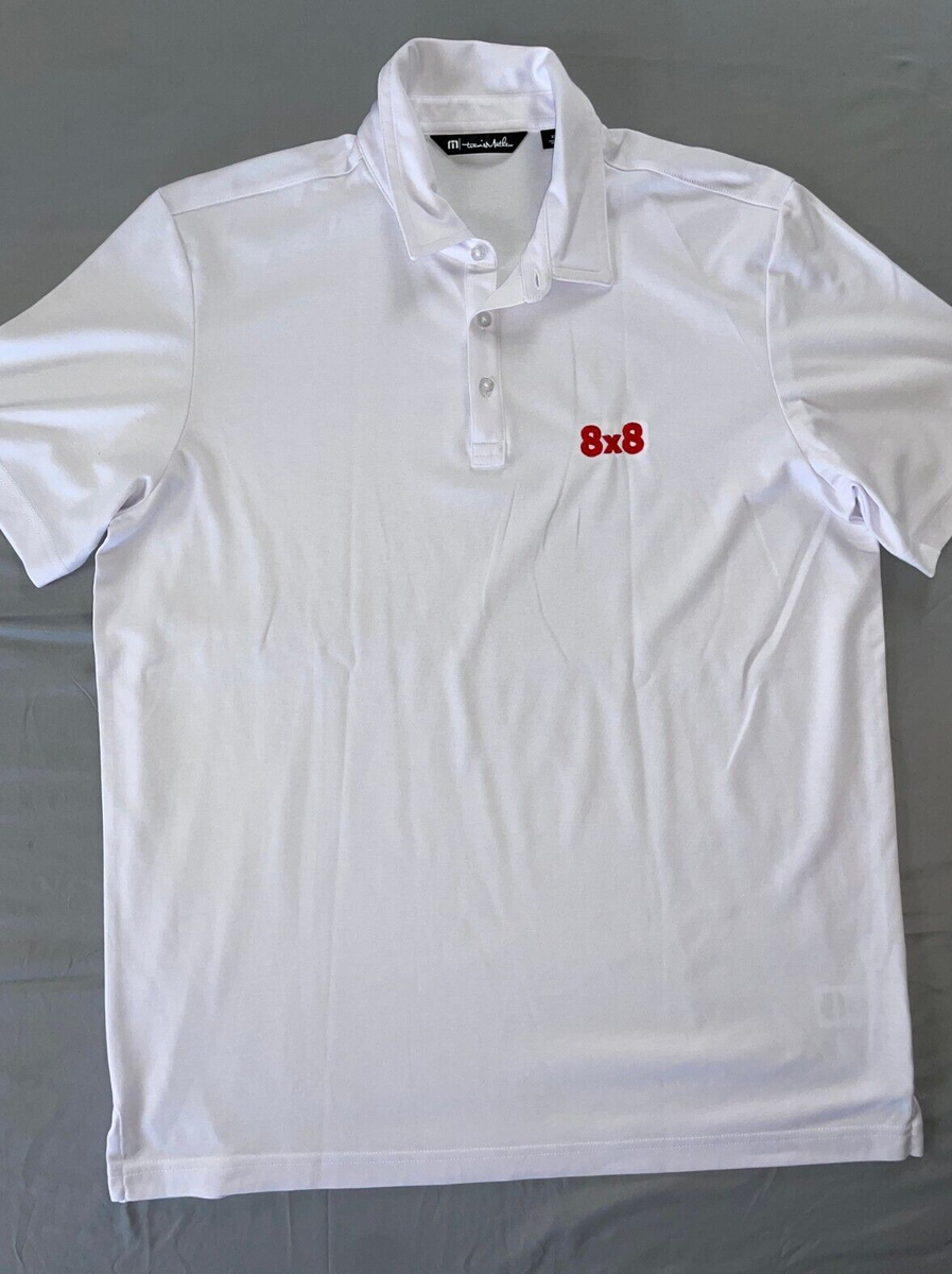 Travis Mathew Poly-Cotton Pique Polo Golf Shirt. 8X8 Stitched