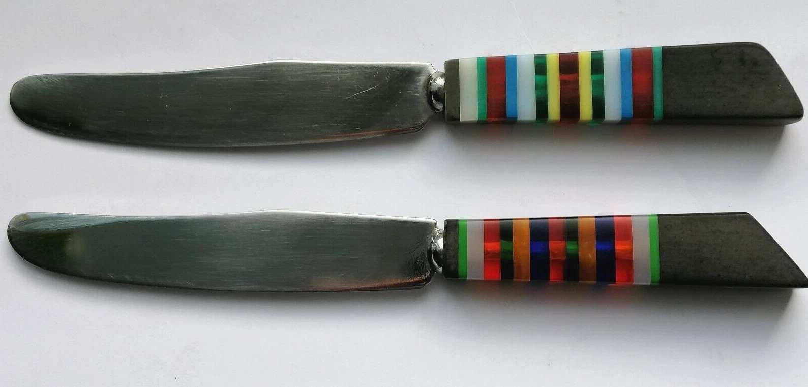 Kitchen knives 2 pcs. handmade from stainless steel with an original handle made