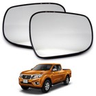 Pair Side View Door Mirror Glass Lens For Nissan Navara Np300 D23 2015 2019