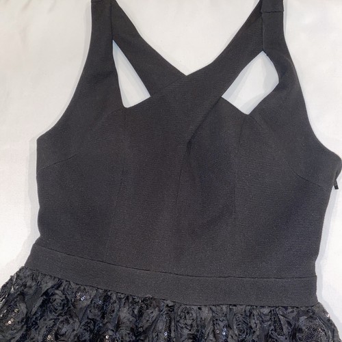 Hailey Logan by Adrianna Papell Dress Juniors Size 11/12 Black Halter Long - Picture 16 of 23
