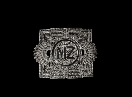 Vintage Art Deco MZ Stamped Sterling Silver Brooch