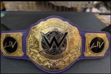 Custom Purple Wrestling Championship Belt - Gold Plates Replica - Adult Size 50