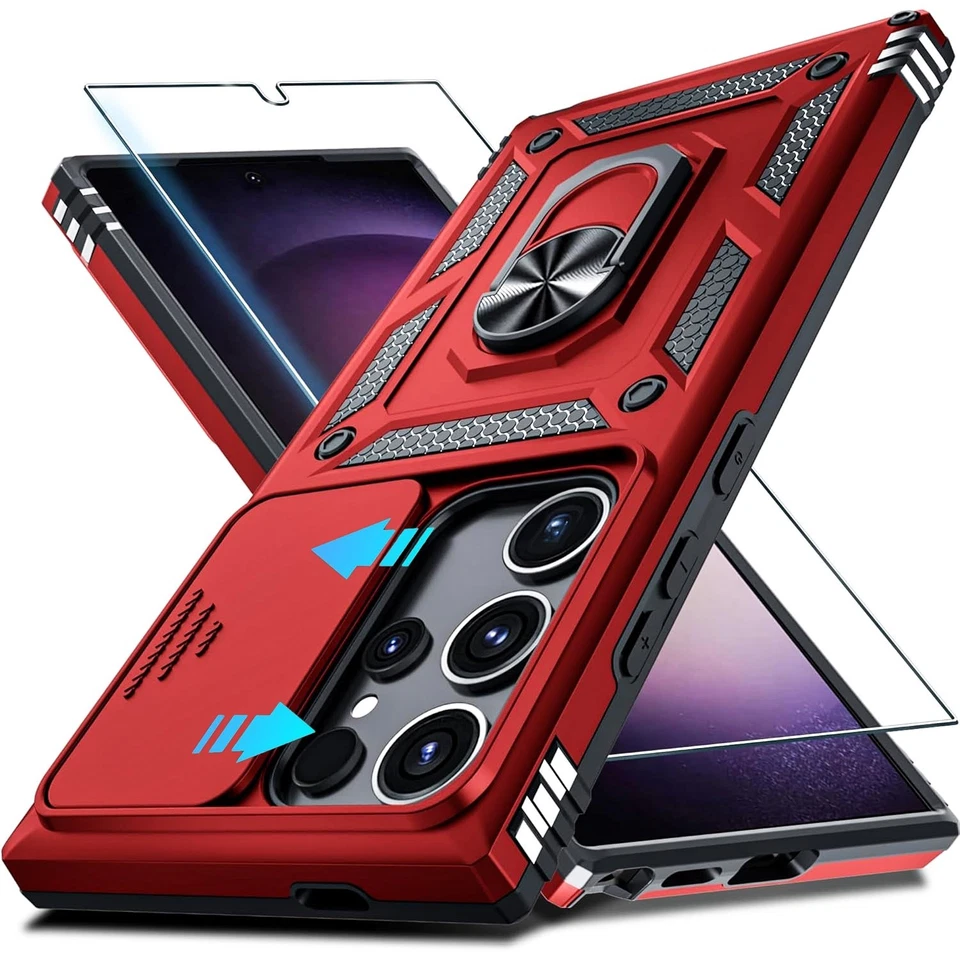 For Samsung Galaxy S25 Ultra Case S25 Plus Phone Cover + Tempered Glass Screen - Image 4 of 4