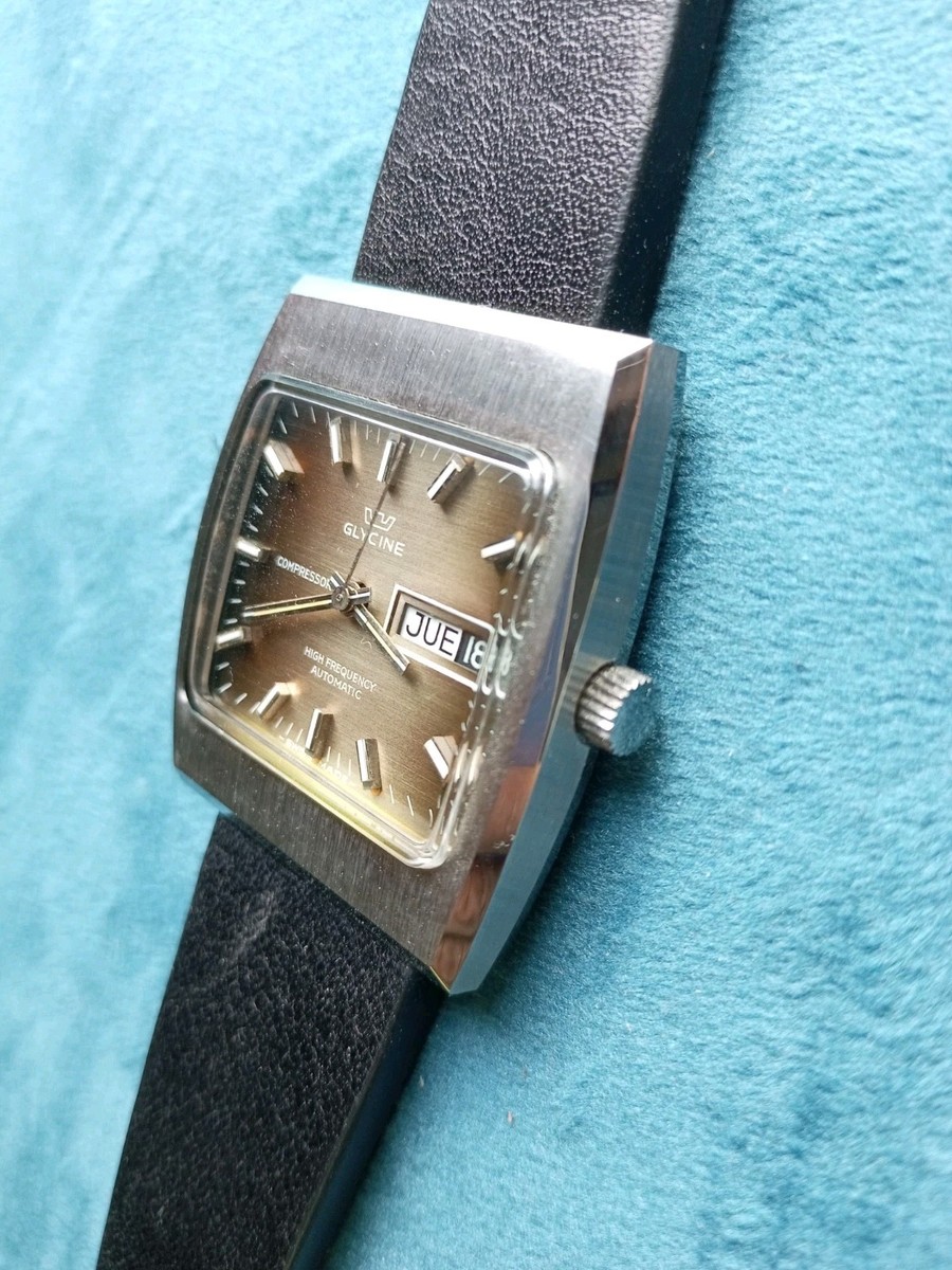 1960s Vintage Glycine Watch N.O.S. Condition 344.171 COMPRESSOR