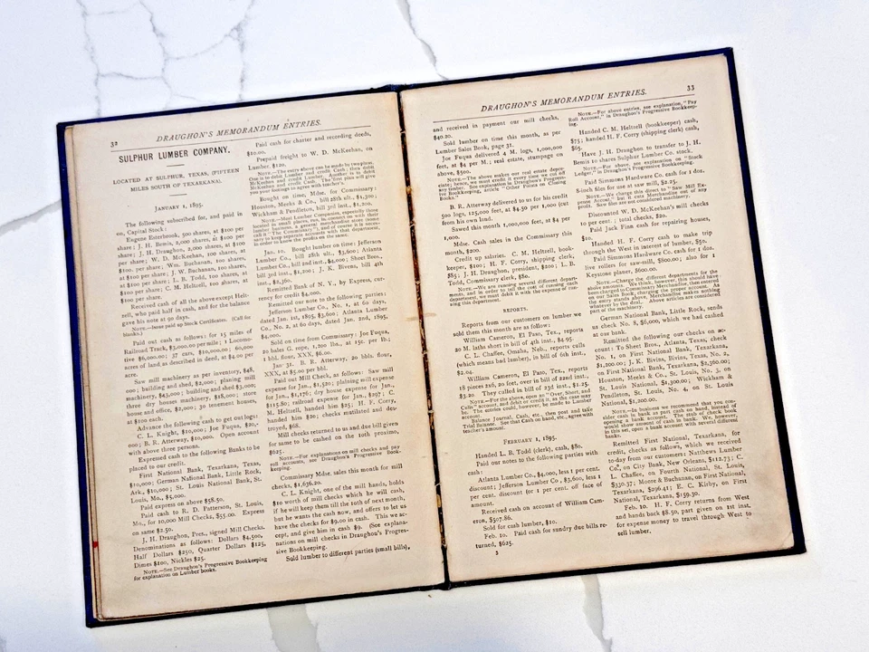 Draughon's Practical Business College 1895 Memorandum Entries Bookkeeping text - Image 4 of 4