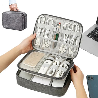 1 pc Waterproof Electronic Organizer Cable Storage Bag USB Charger Travel Case