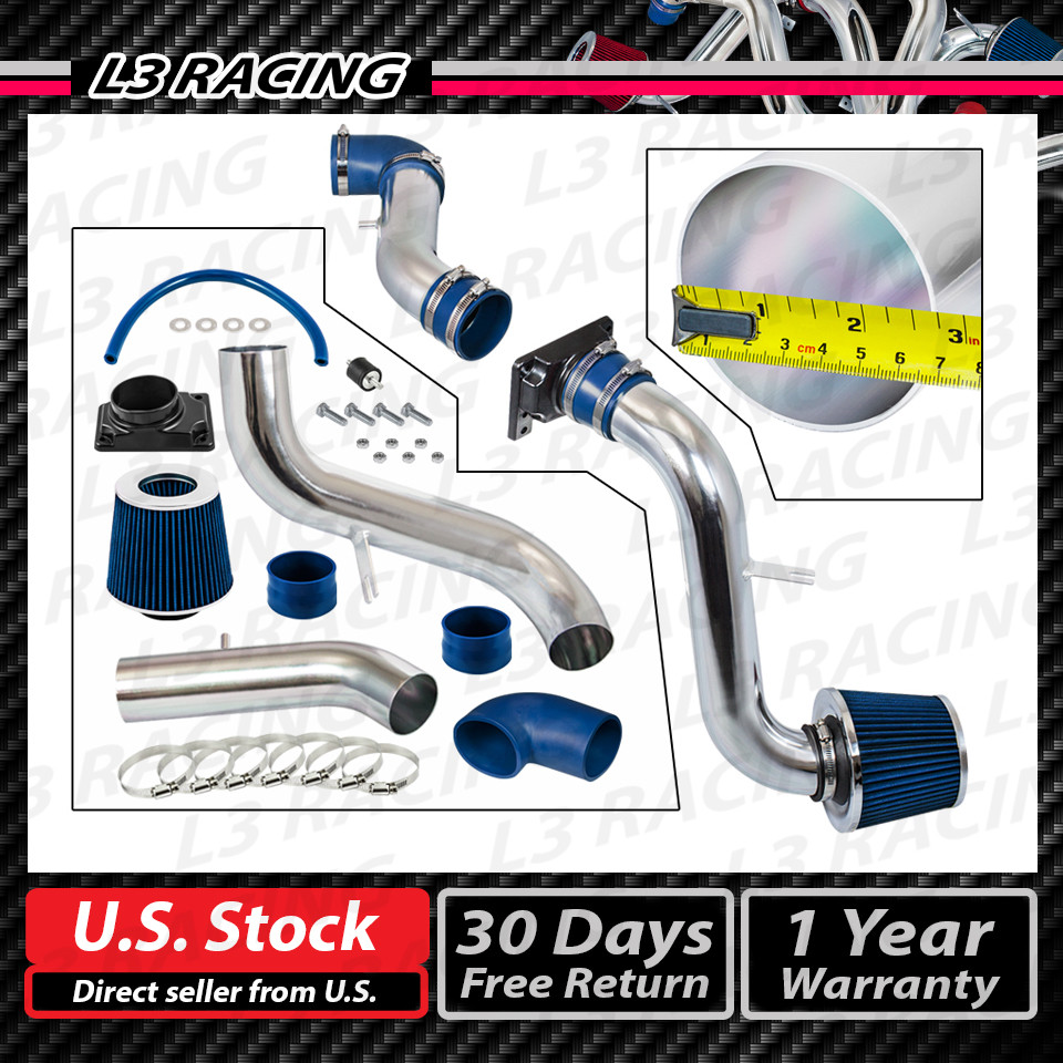 BLUE COLD AIR INTAKE KIT+DRY FILTER FOR 01-06 Dodge Stratus 2dr Coupe 3.0L 2.4L