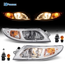 Preenex L&R Truck Headlights for 02-19 International 4100 4200 8500 8600 W Bulbs