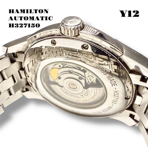 Hamilton Automatic Watch Black Dial Silver Stainless Steel Case MenS Dress - Picture 8 of 10